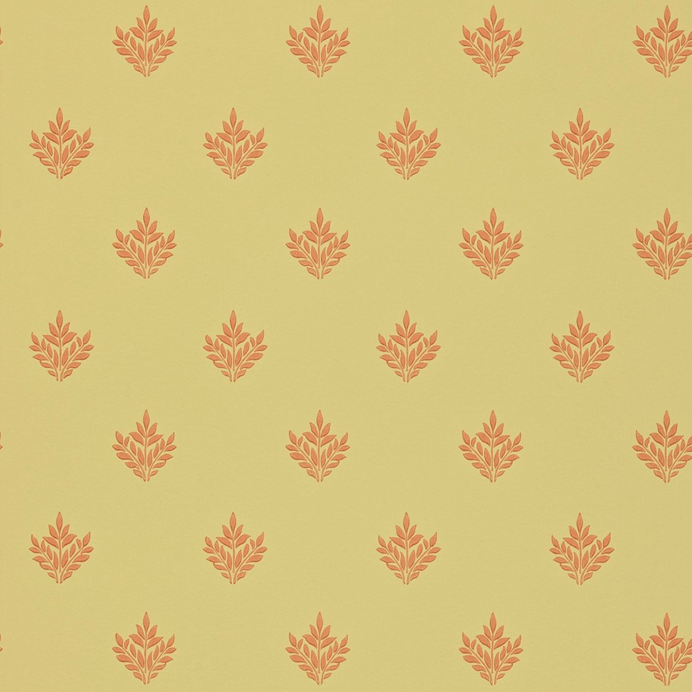 Pearwood Wallpaper 106 by Morris & Co in Russet Honeycomb